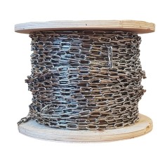 Цепь нержавеющая длиннозвенная горячеоцинкованная A2 3х26х12х26 мм DIN 5685-C